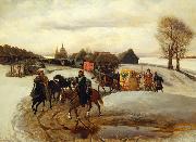 Vyacheslav Schwarz The Spring Pilgrimage of the Tsarina, under Tsar Aleksy Mihailovich Spain oil painting artist